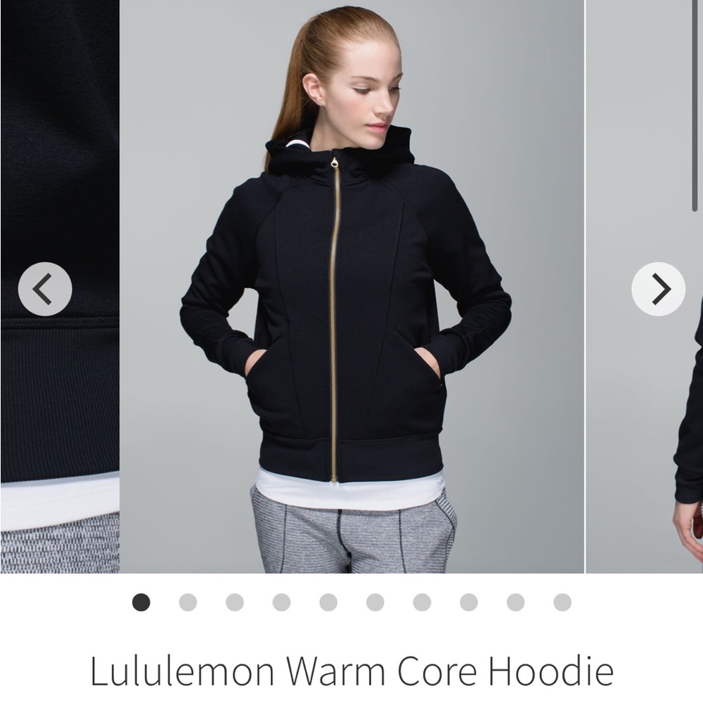 Lululemon Warm Core Hoodie in black size 4